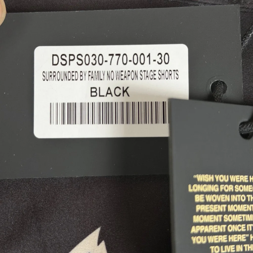 Darc Sport Surrounded By Family No Weapon Stage Shorts Black Wolf 30 DSPS030-770